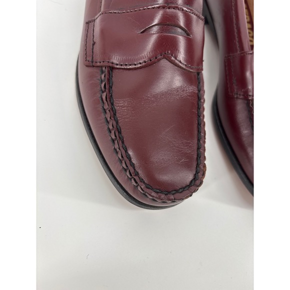 Vtg Sebago Penny Loafers Burgundy Leather Handsewn Made in USA Women's 8.5 AA - Picture 8 of 8
